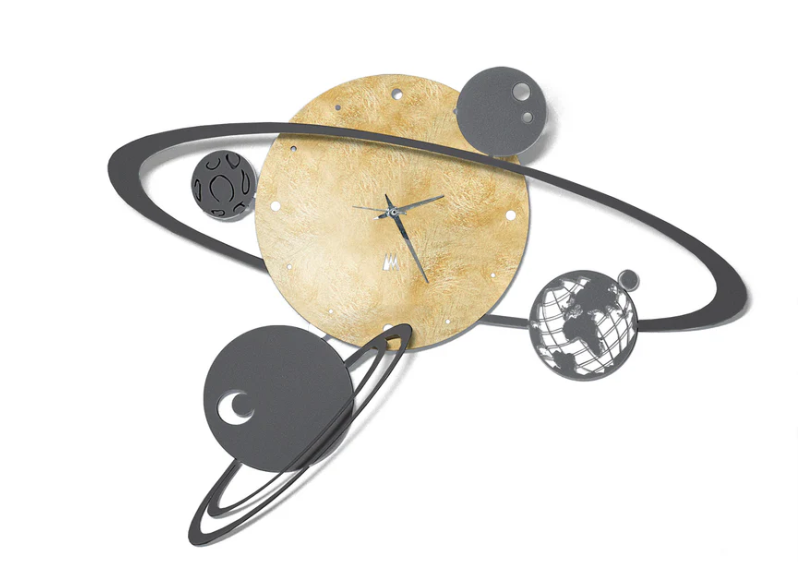 Orologio da parete Arti e Mestieri design Sistema Solare
