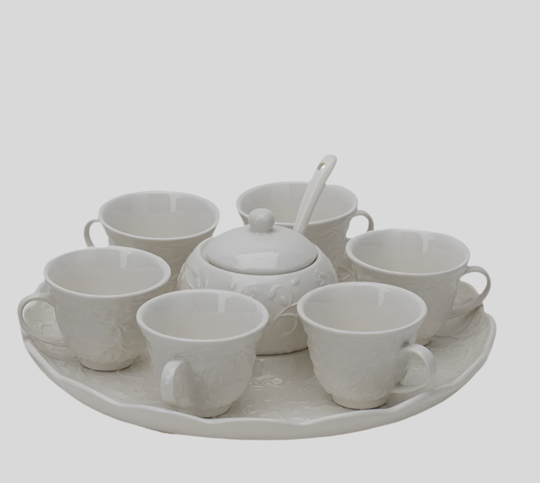 HERVIT - Vassoio 6 Tazzine
Caffe' Porcellana Dia. 26Cm