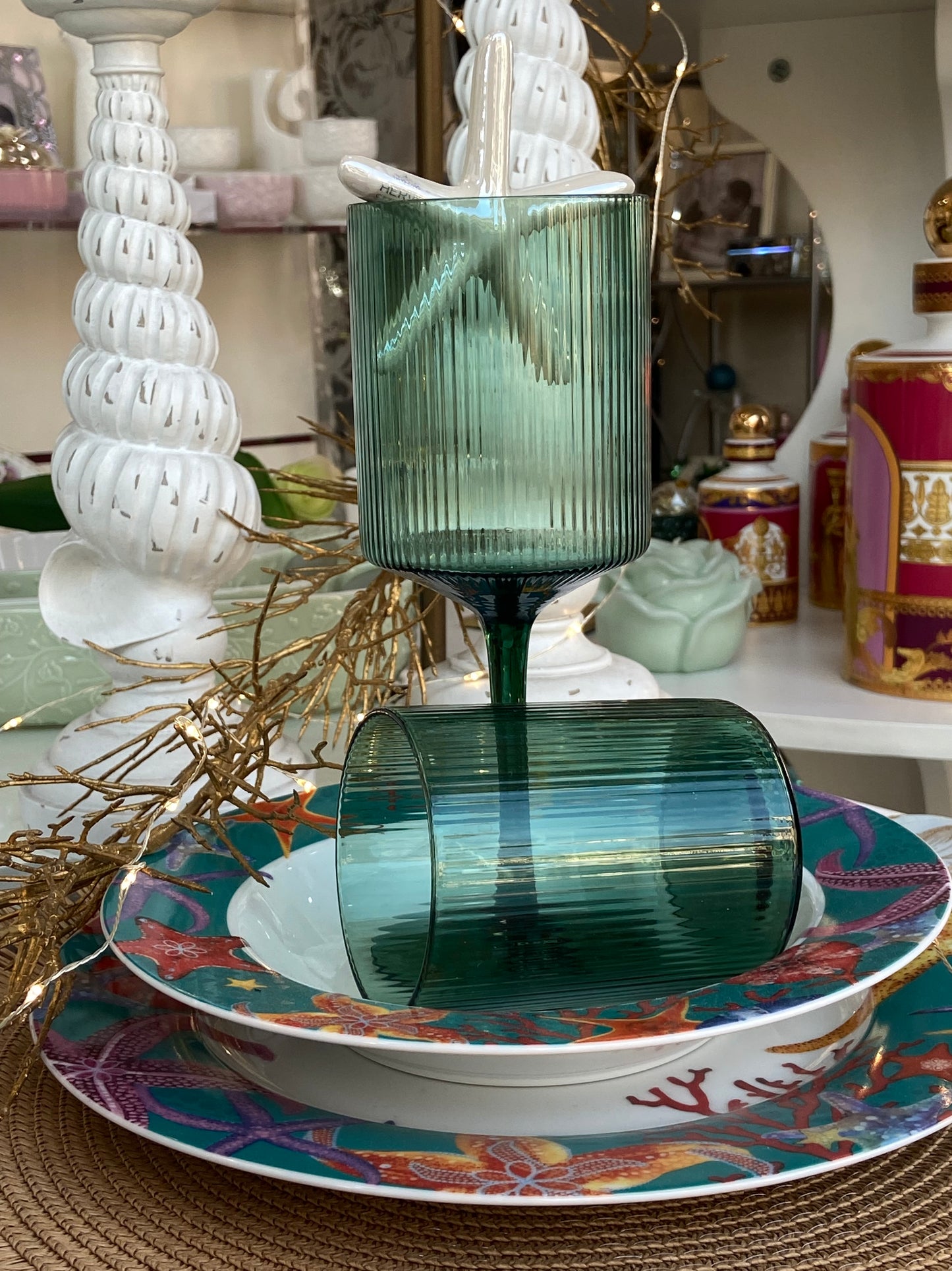 Set piatti 48 pezzi per 12 persone Mod. "Calajunco" di Fade Maison.