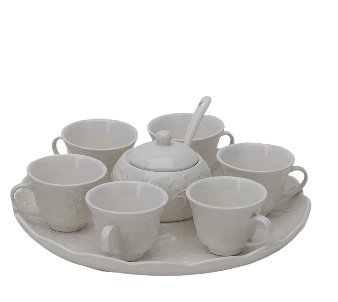 HERVIT - Vassoio 6 Tazzine
Caffe' Porcellana Dia. 26Cm