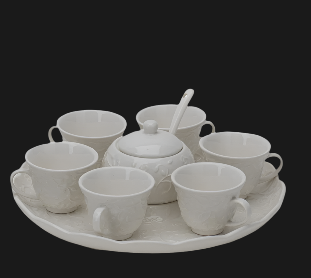 HERVIT - Vassoio 6 Tazzine
Caffe' Porcellana Dia. 26Cm