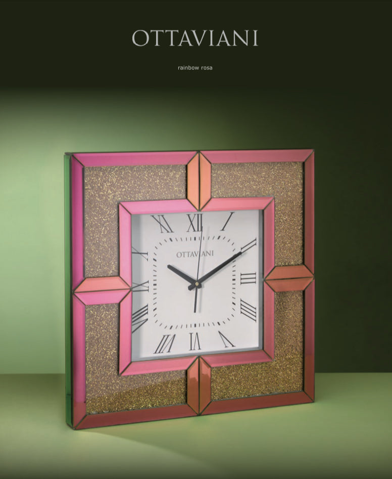Orologio da parete con cristalli | wall clock with crystals. Ottaviani 29857
cm 50x50 | 19,6"x19,6"