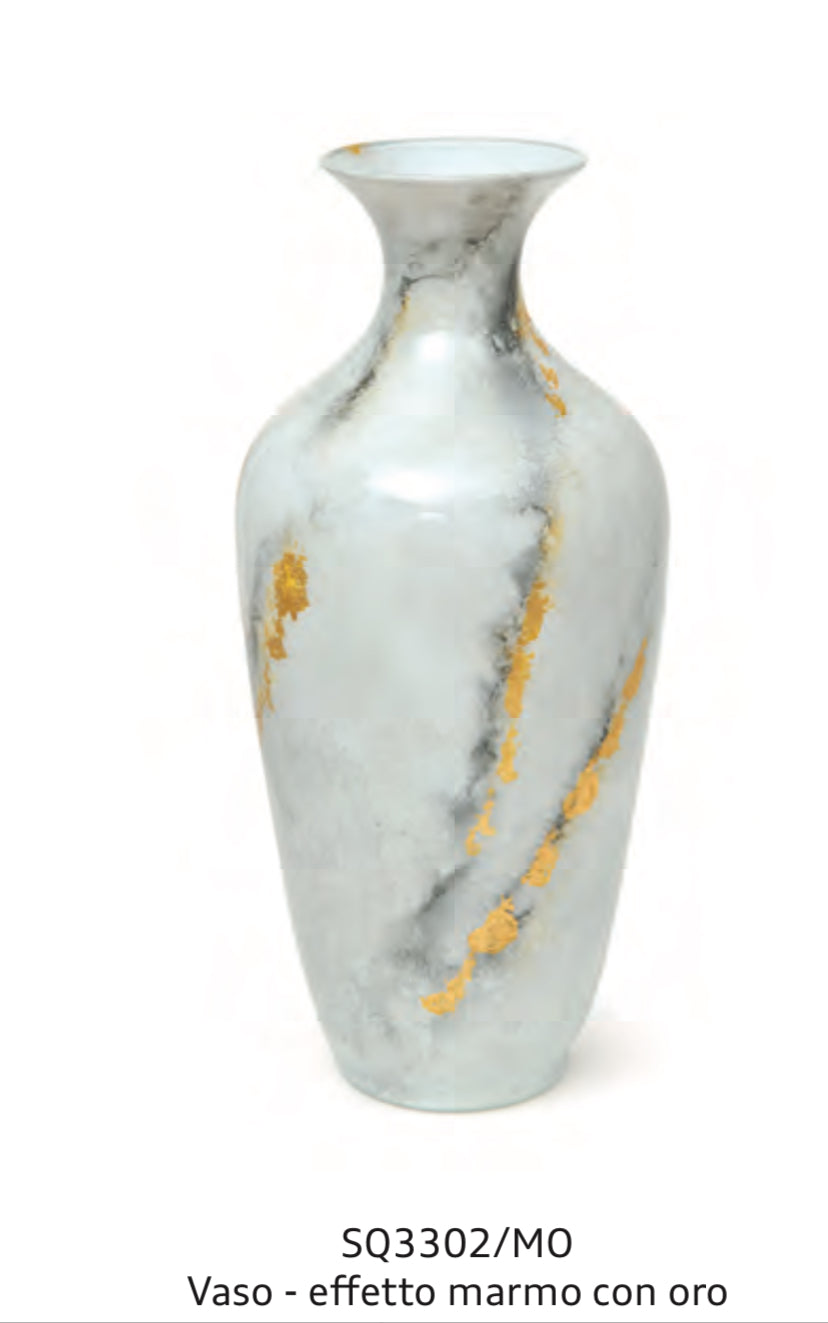 SQ3302/MO
Vaso Sequenze - effetto marmo con oro.h 42cm