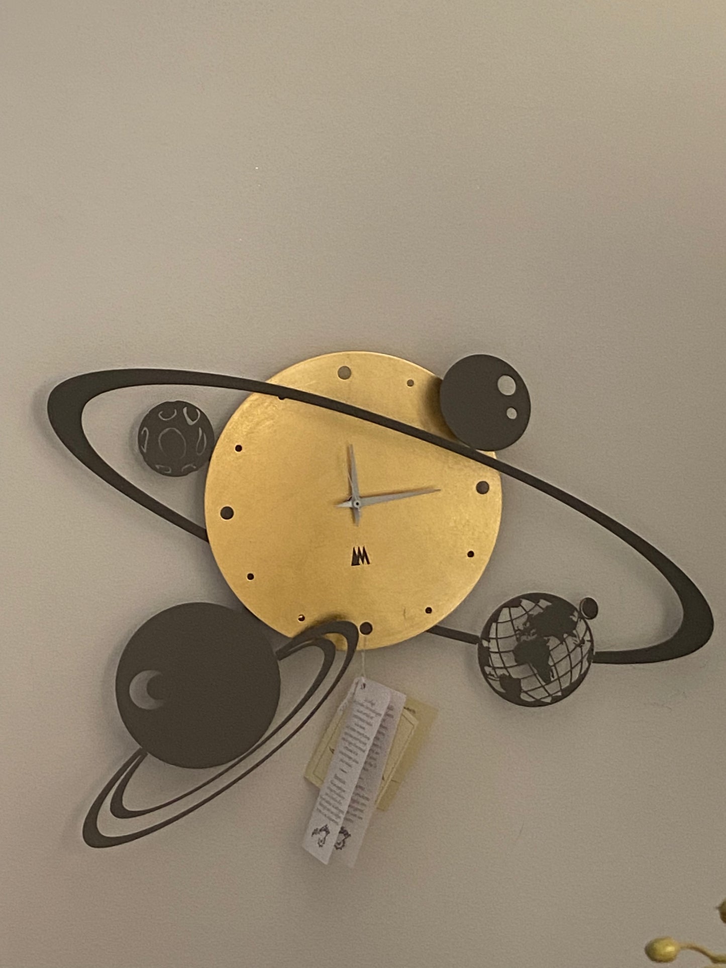 Orologio da parete Arti e Mestieri design Sistema Solare