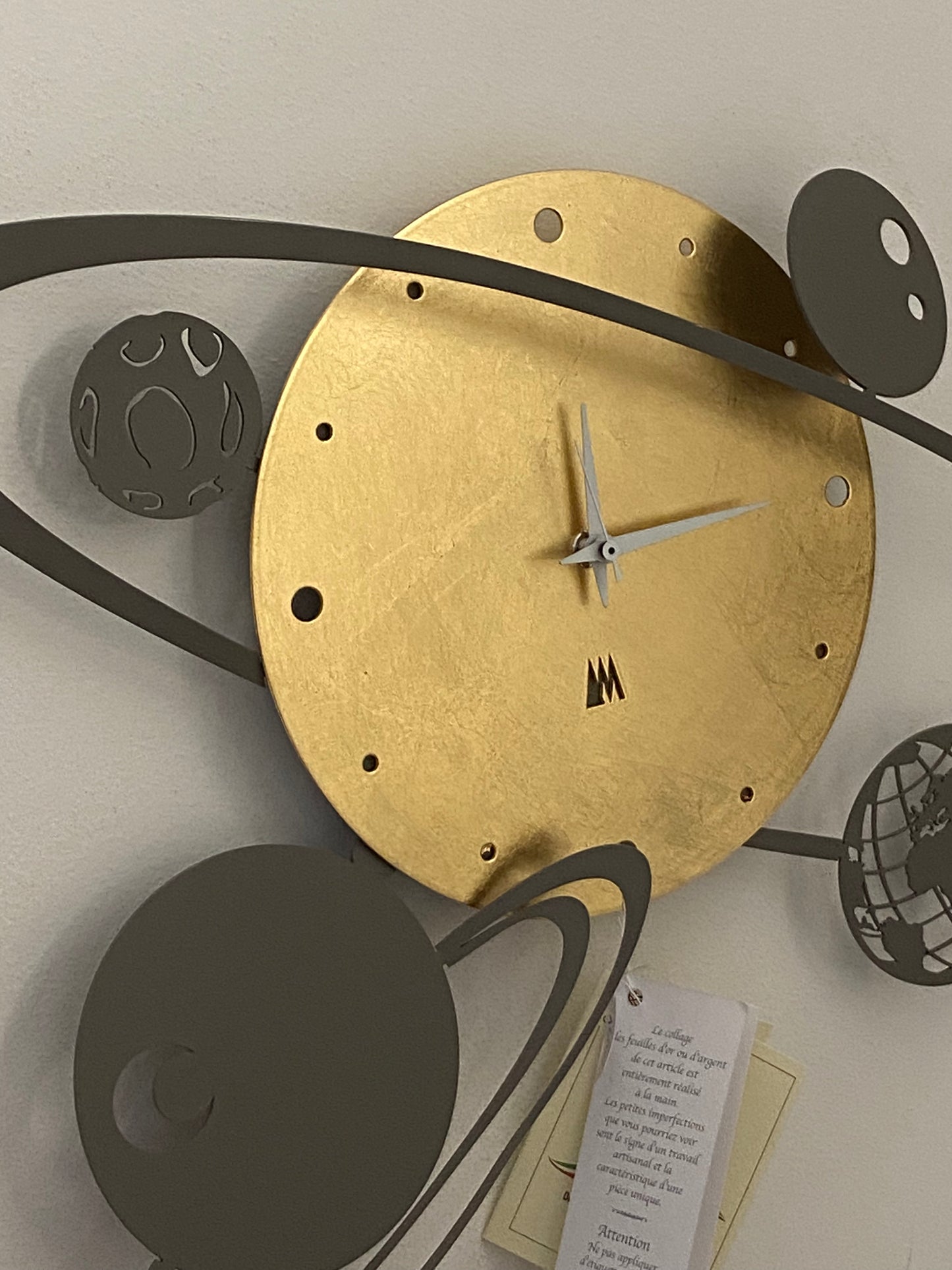 Orologio da parete Arti e Mestieri design Sistema Solare