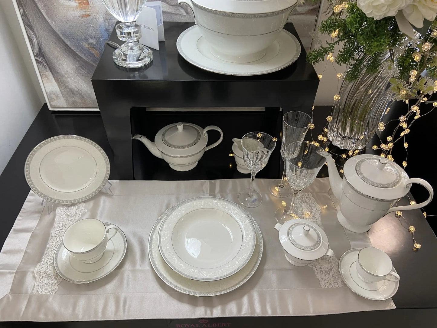 Set Servizio daTavola Narumi mod. Space Moon e Servizio Bicchieri Tp Cristal