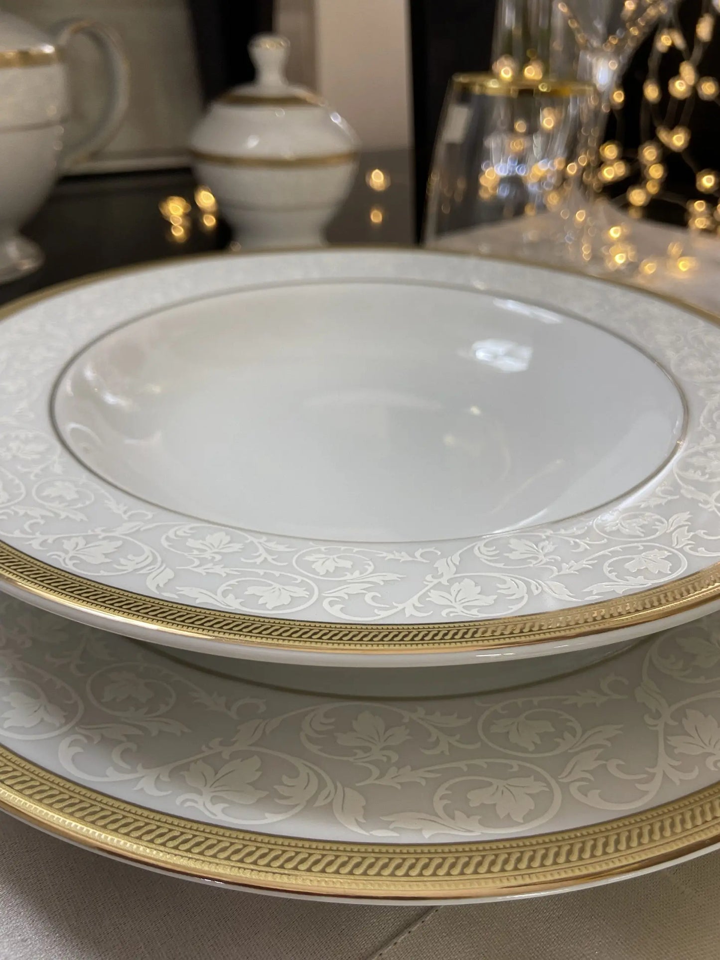 Set Servizio da Tavola Fade Versailles Oro e Servizio BicchieriTp Cristal