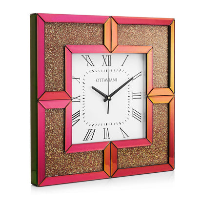 Orologio da Parete Ottaviani con Cristalli cm 50x50