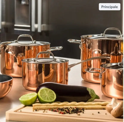 Batteria da cucina in rame mod.Toscana di Mepra