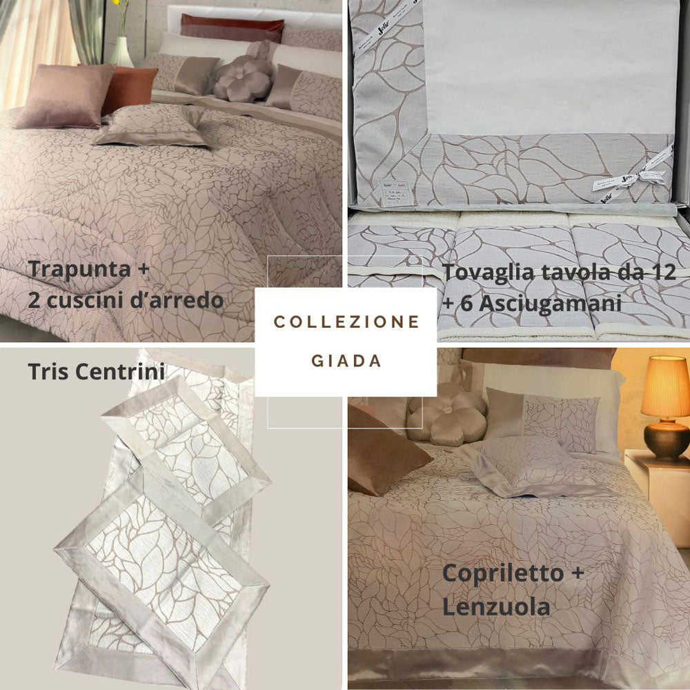 Collezione Giada, coordinato biancheria per la casa