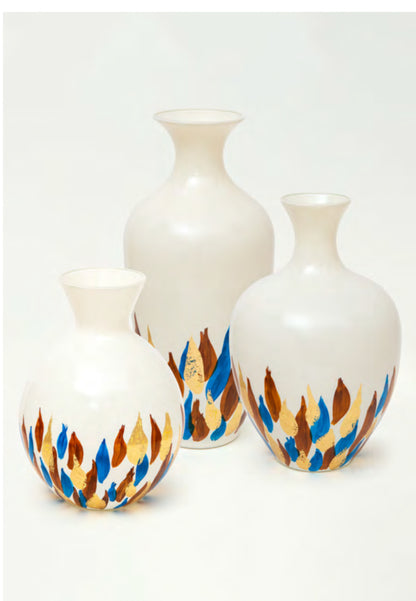 Vaso Sequenze Pennellate con Oro