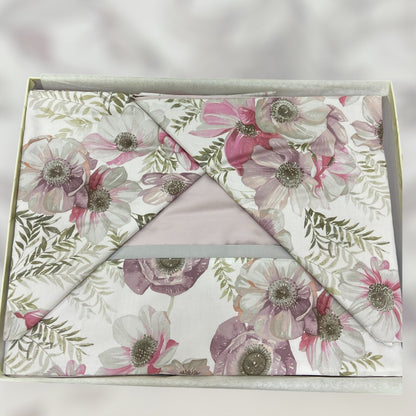 Lenzuola Artigianato Fiorentino mod. Elisa Rosa perla