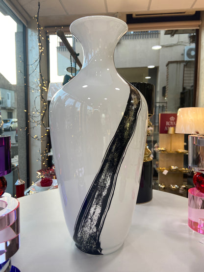 Vaso Sequenze linea Glaphyra - Decoro Nero con Argento