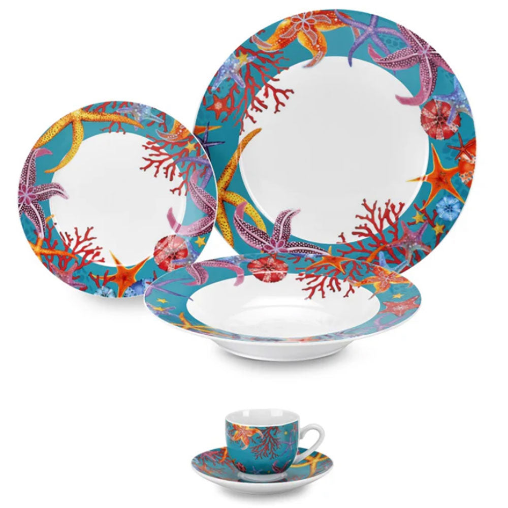 Set Piatti 48 pezzi per 12 persone Mod. Calajunco - Fade Maison