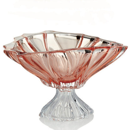 Coppa con Piede in Cristallo Rosa Ottaviani .Collezione Marea