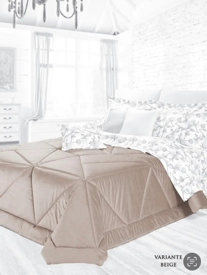 Trapunta Matrimoniale Jolie in Velluto – Imbottita – Eleganza e Comfort per la Camera da Letto