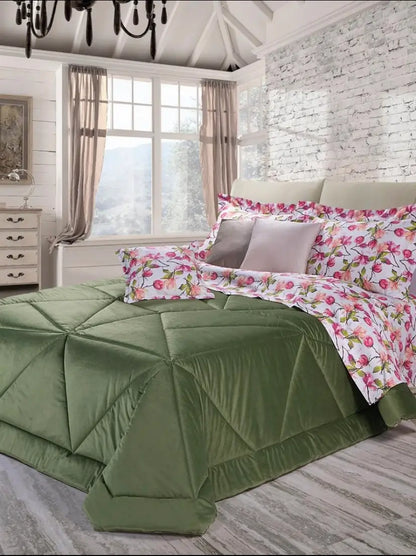 Trapunta Matrimoniale Jolie in Velluto – Imbottita – Eleganza e Comfort per la Camera da Letto