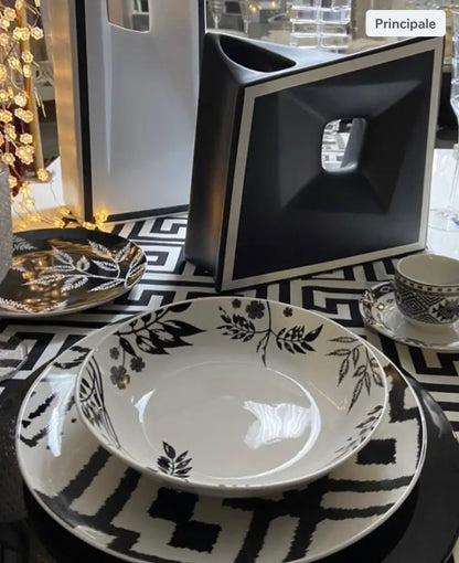 Servizio piatti Fade mod. Black and White