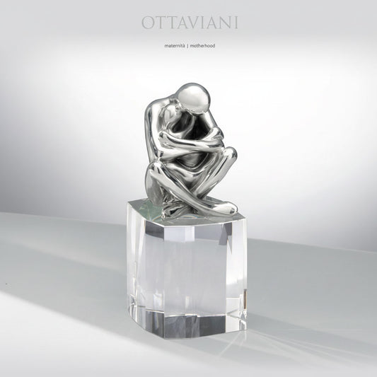 Scultura Ottaviani in Argento e Cristallo