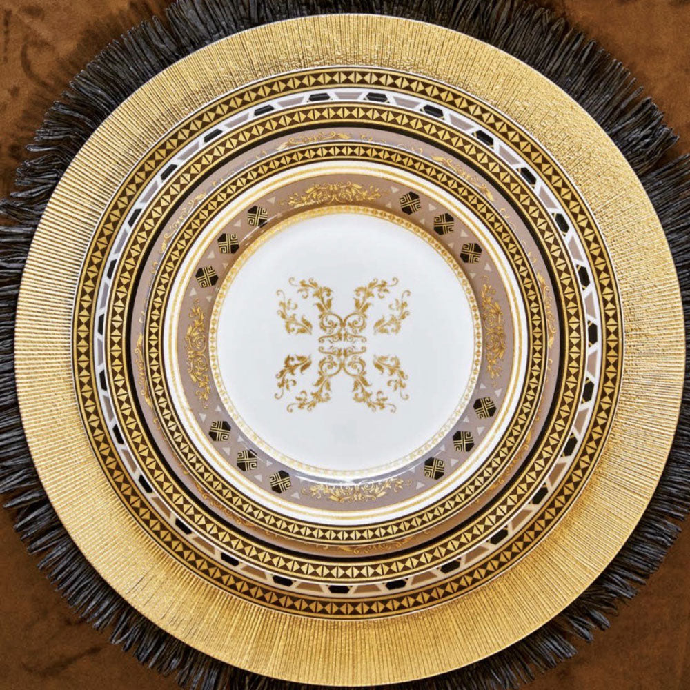 Servizio Piatti Fade Oro Nero 52pz