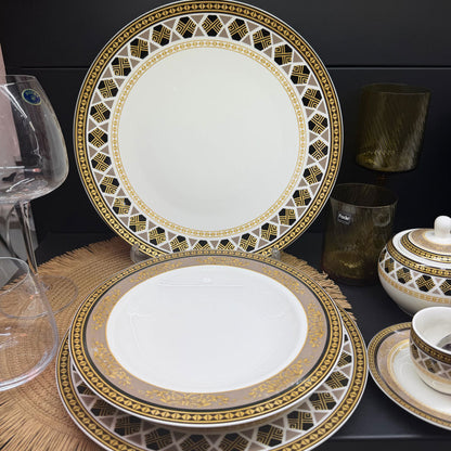 Servizio Piatti Fade Oro Nero 52pz