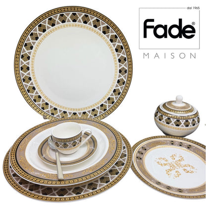 Servizio Piatti Fade Oro Nero 52pz
