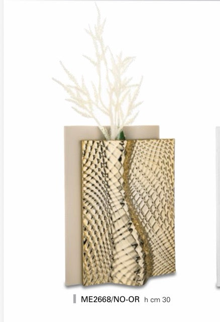 Vaso decorativo Bongelli Preziosi in  oro e nocciola
